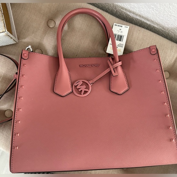 Michael Kors Rose Satchel with MK Charm - Picture 4 of 11